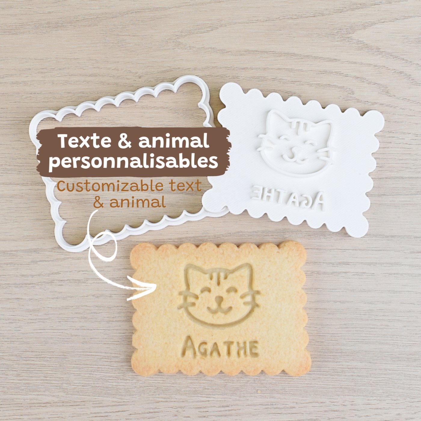 Petit-beurre animaux personnalisable